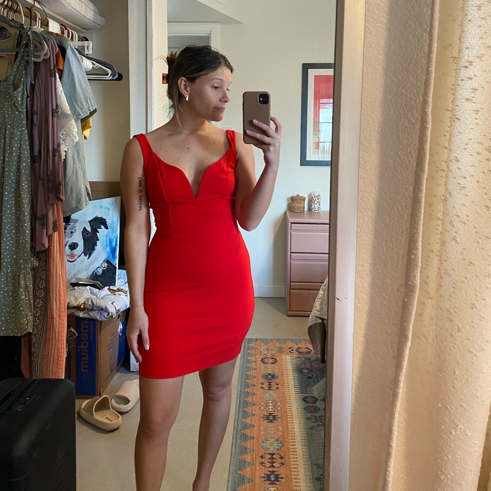 Red sexy dress